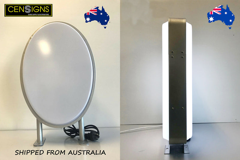 Double Side Oval - Wall Bracket LED Light box