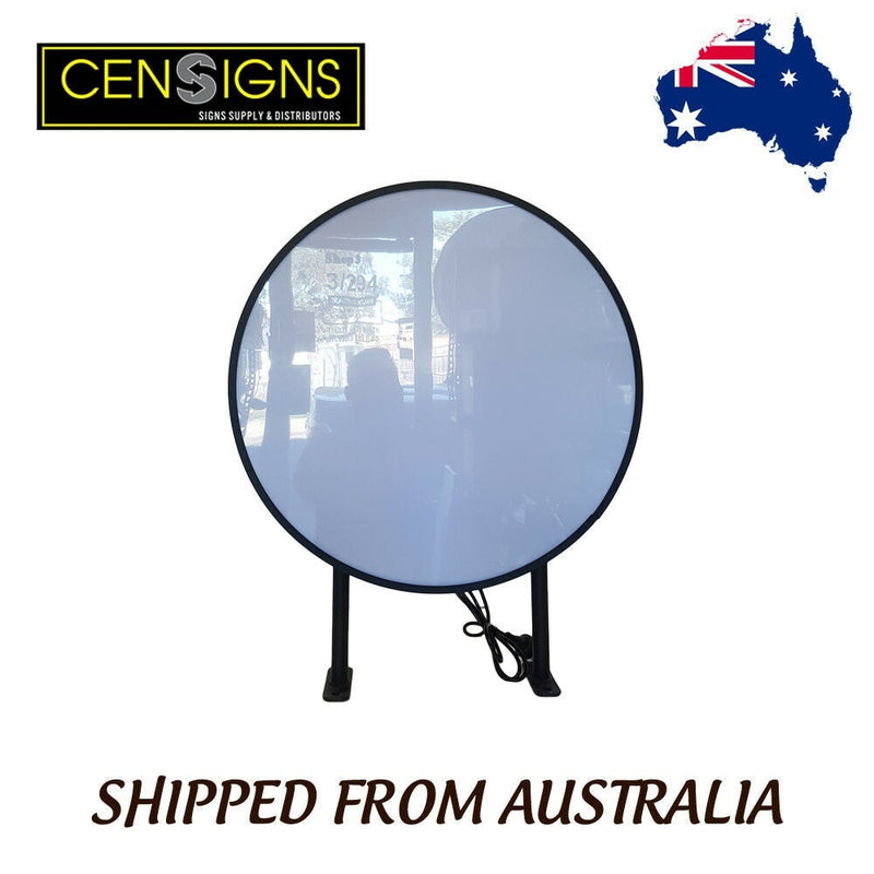 Flat Black Round LED Light box