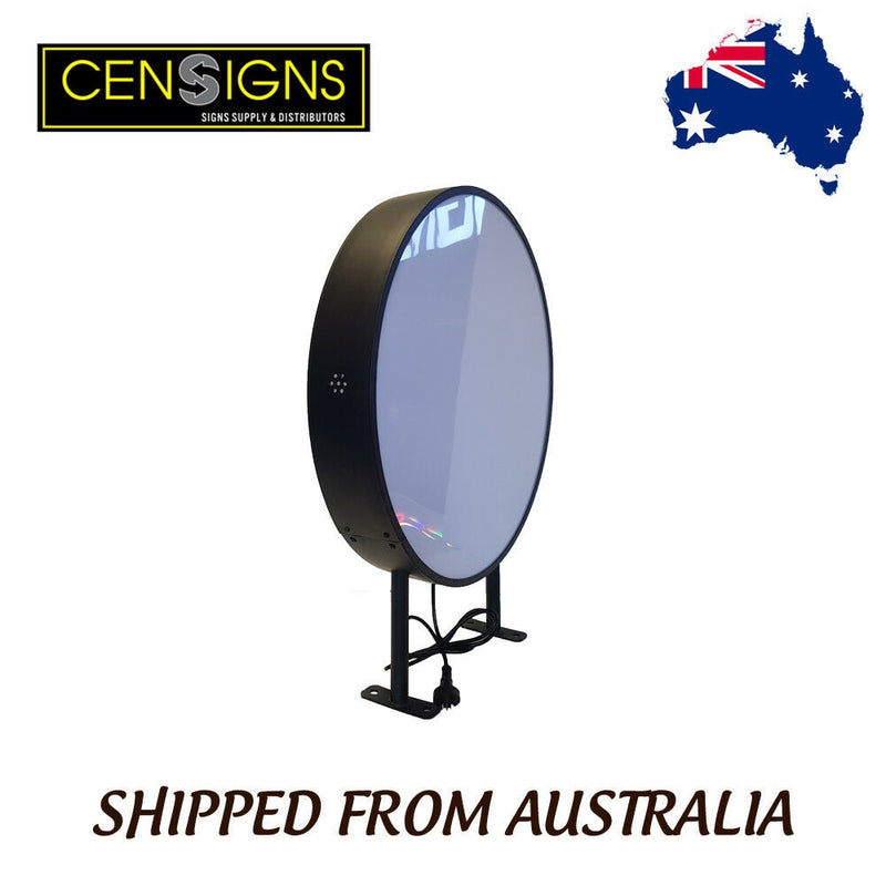 120cm Flat Black Round LED Light box