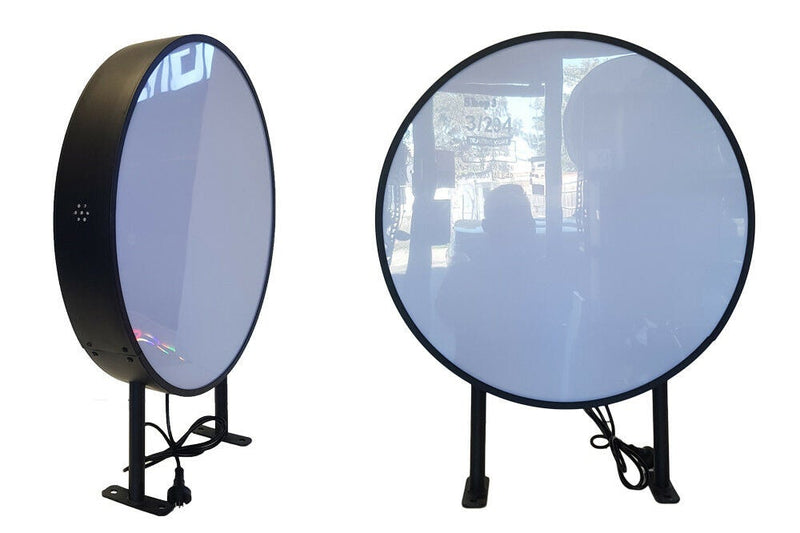 120cm Flat Black Round LED Light box