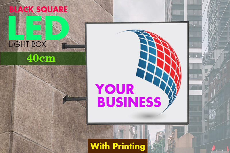 40cm Black Square - LED Light box