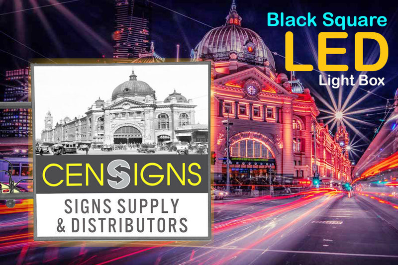 40cm Black Square - LED Light box
