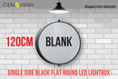 Single Side Black Flat Round LED Lightbox