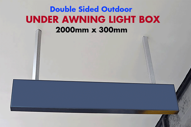 Double Side Under Awning - Ceiling Bracket LED Light Box