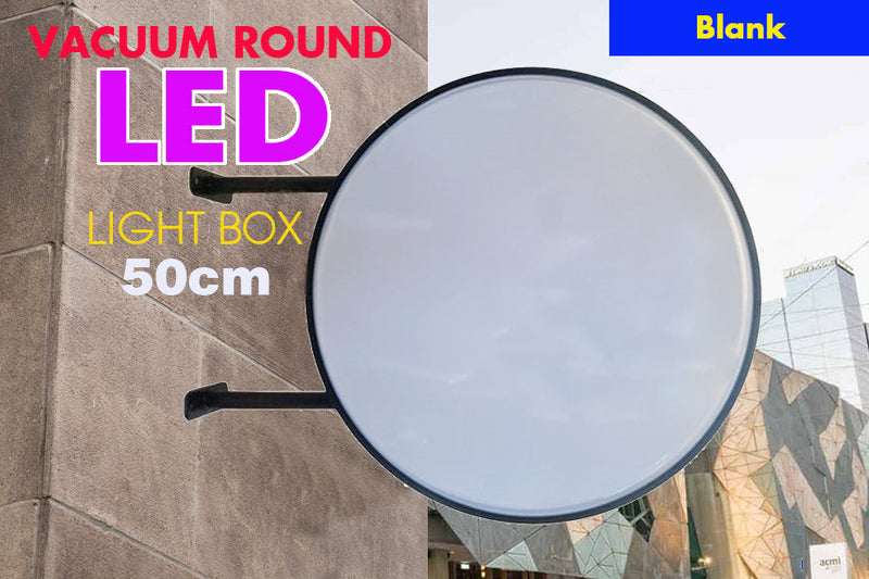 Double Sided Vacuum Round LED Light-box